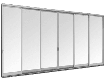 SLIDING DOOR ( 6 PANELS ON 3 TRACKS)
