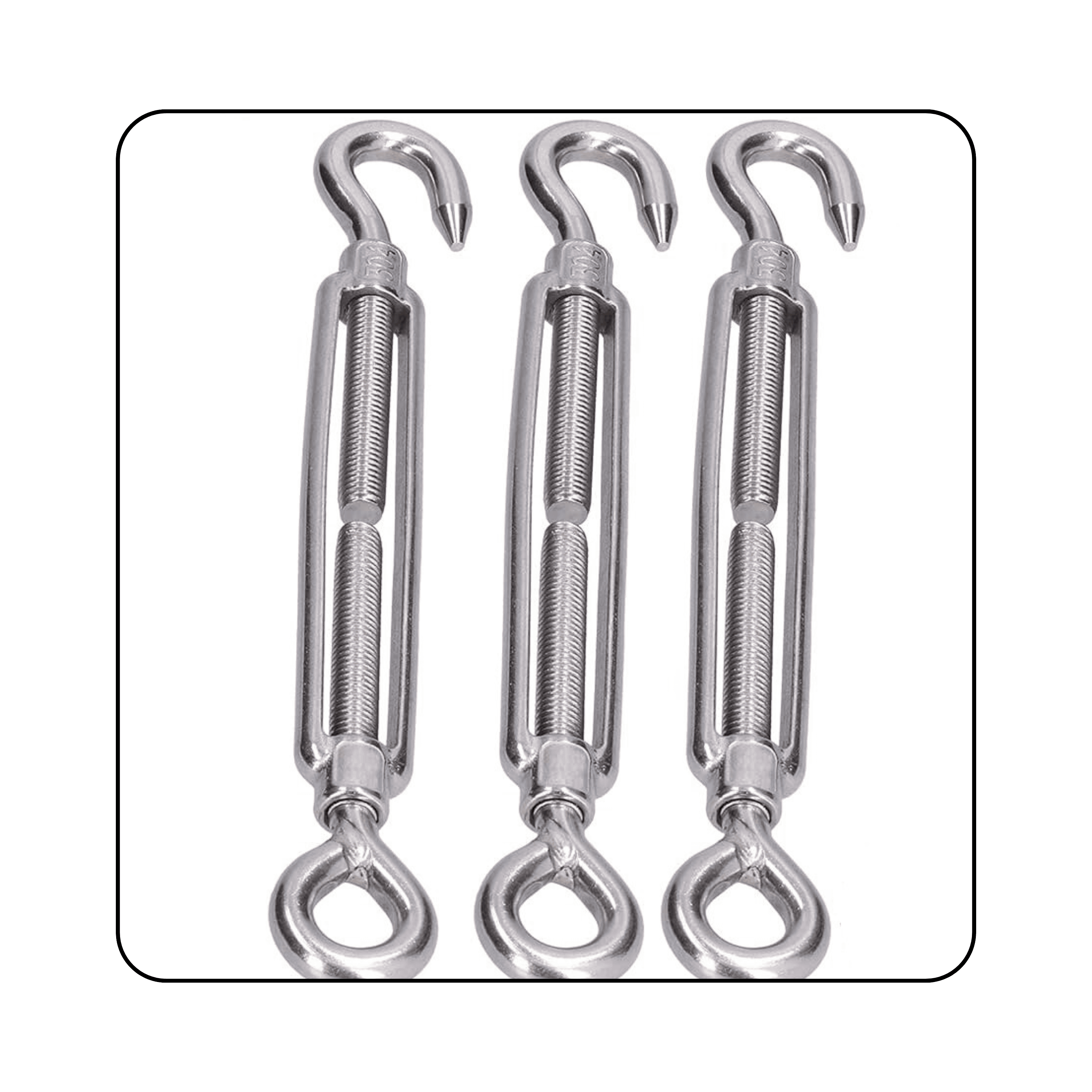Turnbuckle, hook